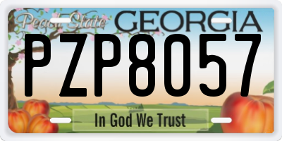 GA license plate PZP8057