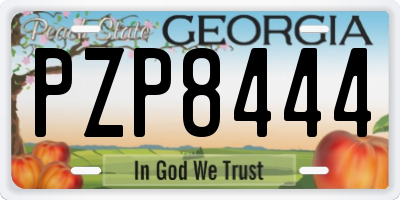 GA license plate PZP8444