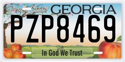 GA license plate PZP8469