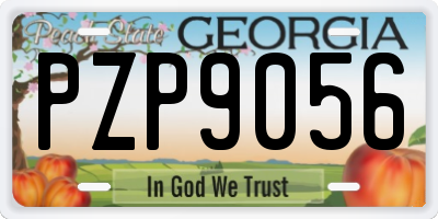 GA license plate PZP9056