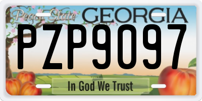 GA license plate PZP9097