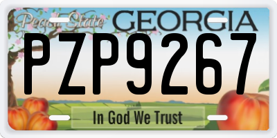 GA license plate PZP9267