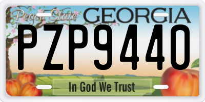 GA license plate PZP9440