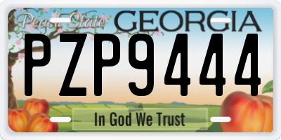 GA license plate PZP9444