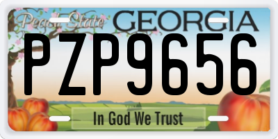 GA license plate PZP9656