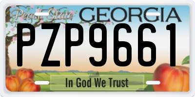 GA license plate PZP9661