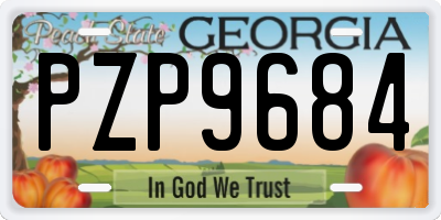 GA license plate PZP9684
