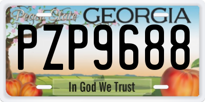 GA license plate PZP9688