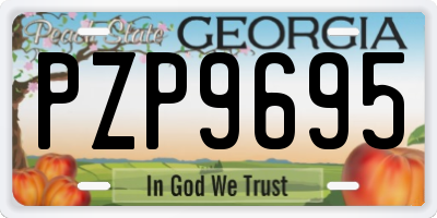 GA license plate PZP9695