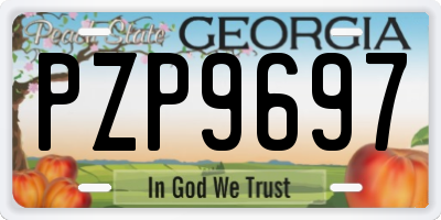 GA license plate PZP9697