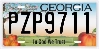 GA license plate PZP9711