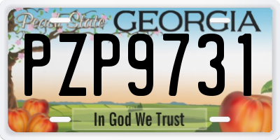 GA license plate PZP9731