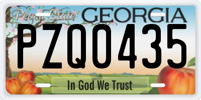 GA license plate PZQ0435