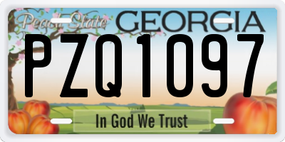 GA license plate PZQ1097