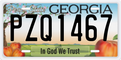 GA license plate PZQ1467