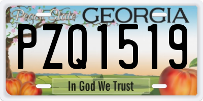 GA license plate PZQ1519