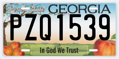 GA license plate PZQ1539