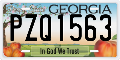 GA license plate PZQ1563