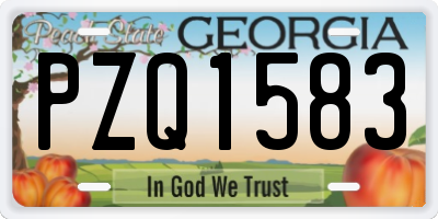 GA license plate PZQ1583