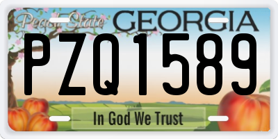 GA license plate PZQ1589