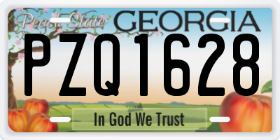 GA license plate PZQ1628