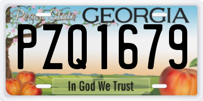 GA license plate PZQ1679