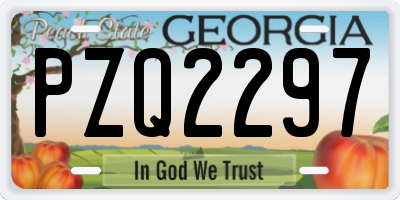 GA license plate PZQ2297