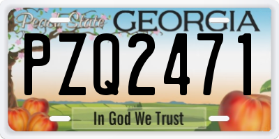 GA license plate PZQ2471