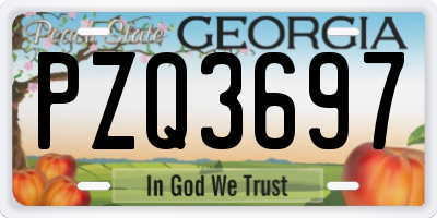 GA license plate PZQ3697