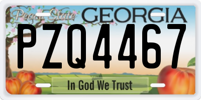 GA license plate PZQ4467