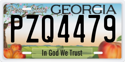 GA license plate PZQ4479