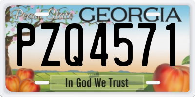 GA license plate PZQ4571