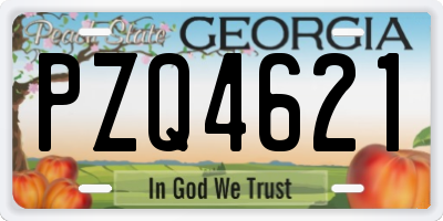 GA license plate PZQ4621