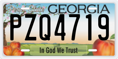 GA license plate PZQ4719
