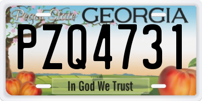 GA license plate PZQ4731