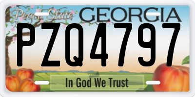 GA license plate PZQ4797