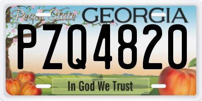 GA license plate PZQ4820