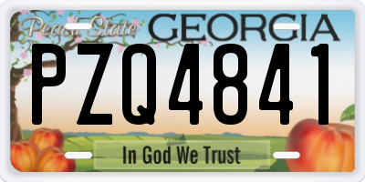 GA license plate PZQ4841