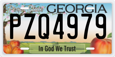 GA license plate PZQ4979