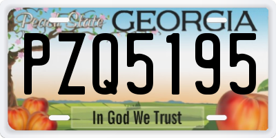 GA license plate PZQ5195