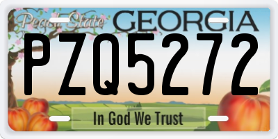 GA license plate PZQ5272