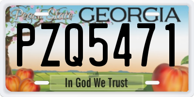 GA license plate PZQ5471