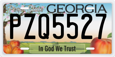 GA license plate PZQ5527