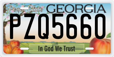 GA license plate PZQ5660