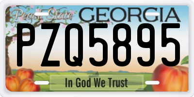 GA license plate PZQ5895