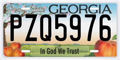 GA license plate PZQ5976
