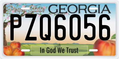 GA license plate PZQ6056