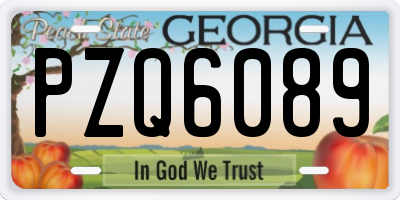 GA license plate PZQ6089