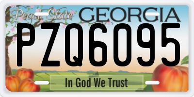 GA license plate PZQ6095