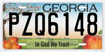 GA license plate PZQ6148